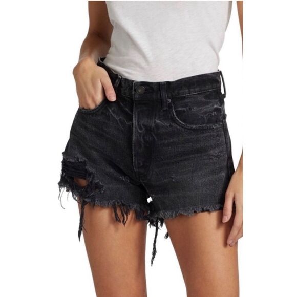 Moussy Vintage Durango Mid Rise Distressed Cut Off Shorts - Picture 1 of 8